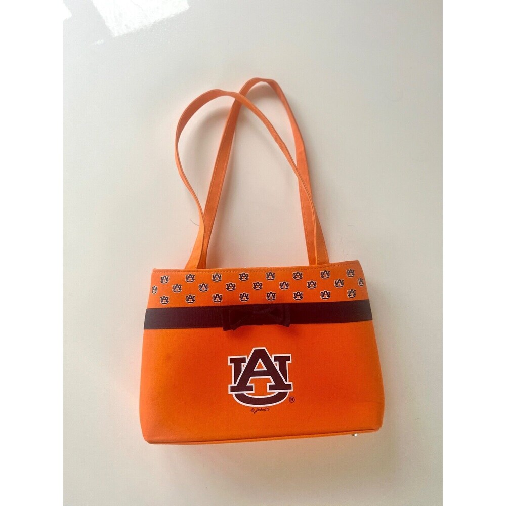 Jenkins Auburn Purse Handbag EUC Hard Canvas Blue Orange